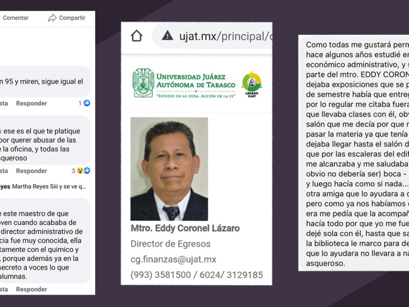 Rectoría de la UJAT nombra como Director de Egresos a un agresor sexual